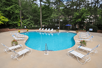 Sparkling outdoor swimming pool
